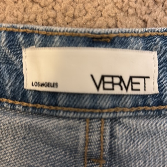 Vervet denim shorts waist 14 inches and inseam 4 inches. Never worn. - Picture 2 of 5